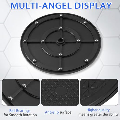 8 Inch Heavy Duty Rotating Swivel Stand - Lazy Susan with Steel Ball Bearings for Model Base/Rotating Plants/Crafts Stand Monitor/TV/Monitors/Potted Plants (360˚ Rotation) - size: 8 inch