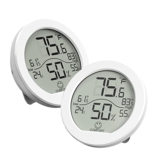 Indoor Digital Hygrometer Thermometer for Room Temperature Humidity Meter - color: White, size: TH1 x2
