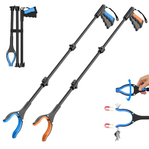 52 Inch Extra Long Grabber Reacher Tool, 2 Pack for Seniors - size: 52-Inch (Pack of 2)