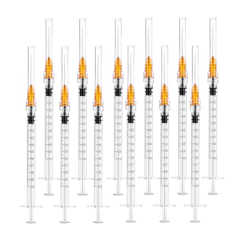 20 Pack 1ml Syringes with 25 Gauge 1 inch, Sterile Luer Lock Lab Syringes for Scientific Measuring and Refilling, Individual Package - color: 20 Pack, size: 1ml 25Ga 1"(Luer Lock)