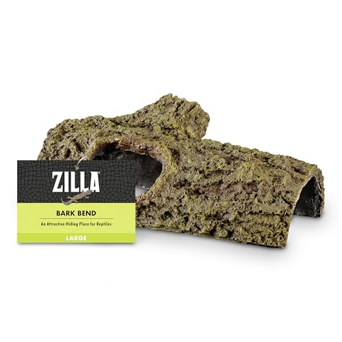 Zilla Bark Bends Reptile Hides for Geckos, Snakes, Frogs, Large - size: Large, 5"L x 10.75"W x 5.5"H