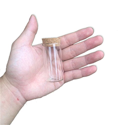30x60mm 25ml Glass Vials Jars Test Tube With Cork Stopper Empty Glass Transparent Clear Bottles 12pcs (12, 25ml-30x60mm) - size: 25ml-30x60mm