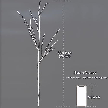 VANTREE 10 PCS Artificial White Birch Branches，Bendable Dried Sticks Stems | 30.7 Inches Faux Olive Branches，Fake Twigs Stems for Vases Floor Farmhouse Winter Flower Arrangements Christmas Tree Decor