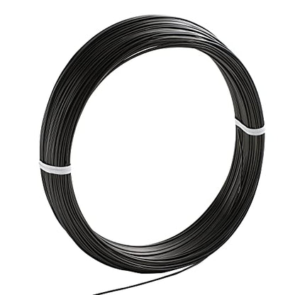 Wazakura 150 gr Black Anodized Aluminum Bonsai Training Wire Made in Japan (1 mm, Black) - size: 1 mm