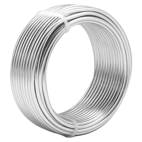 Bendable Aluminum Craft Wire, 36 Feet 3mm Metal Craft Wire for DIY Jewelry Making, Sculpting, Doll Making, Modelling, Bonsai Training, Crafting (D Silver) - color: D Silver