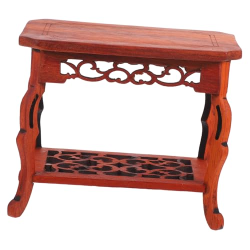 Jade Base Wooden Bonsai Display Holder Plant Stand Indoor Office Desk Carved Pedestal for Small Craft Sculpture Display Holder Home Decor 5.11 X 4.13 X 3.22 in