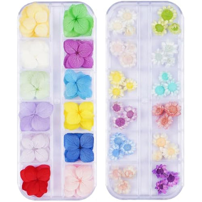 96Pcs Small Dried Pressed Flowers for Crafts,Xinxinran Tiny Dry Flower Kit for Nail Art,Epoxy Resin Accessories,Bookmark,Nails, Jewelry Making,Candle,Soap,Resin Molds(2 Boxs) - color: Mini Flowers 96pcs