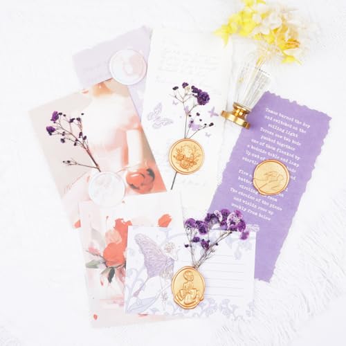 50Pcs Babys Breath Dried Pressed Flowers for Crafts,Xinxinran Purple Dry Flowers Kit for Wedding Invitation Accessories,Bookmark,Jewelry Molds,Candle Making Supplies,Soap,Frame,Cakes - color: Purple Baby's Breath