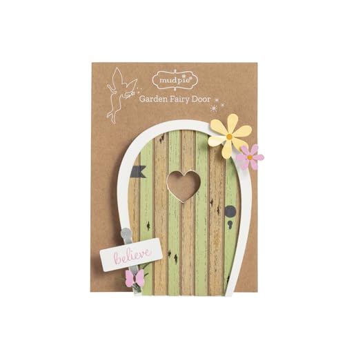Mud Pie Pine Wood Green Garden Fairy Door - color: Green