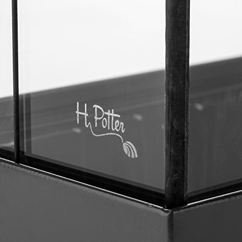 H Potter Glass Wardian Case, Curved Glass Terrarium Planter, 11.5 Inch Tall | Curved Glass, Tabletop Terrarium, Real Glass, Powder-Coated Metal, Indoor Plants