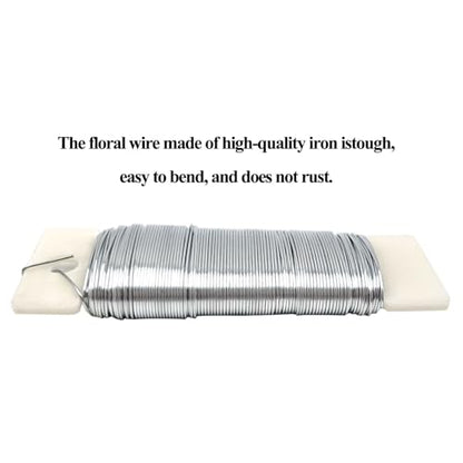 26 Gauge Silver Metal Floral Wire, 38 Yards/35 Meters,for Christmas Wreaths,Tree Decoration,Flower Arrangement,Craft Wire,Flower Wire,Garden Wires,Flowers Bouquet Accessories,Jewelry Wires DIY - size: 26Gauge-Silver-1P/38Yards