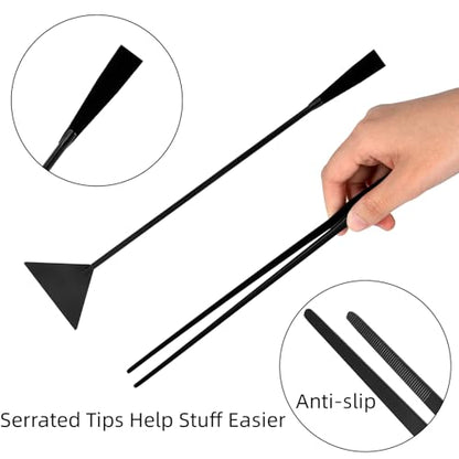 4Pcs Stainless Steel Aquascape Tool Kit with Tweezers Scissors Spatula - color: Black