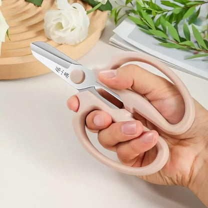 Pro Florist & Garden Shears - 3.38mm Heavy-Duty Rustproof Steel | Cuts Hydrangeas, Roses & Thick Stems | Ergo Wide-Grip Scissors for Fresh Flowers, Pruning, Ikebana(Green)