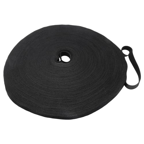 Plant Ties 131ft Feet, Plant Tape Reusable Nylon Hook and Loop Tape, Garden Strap for Climbing Plants Supports, Tree Ties for Flower Vine Tomato Branches, Cable Wire (Black) - color: Black - 131ft
