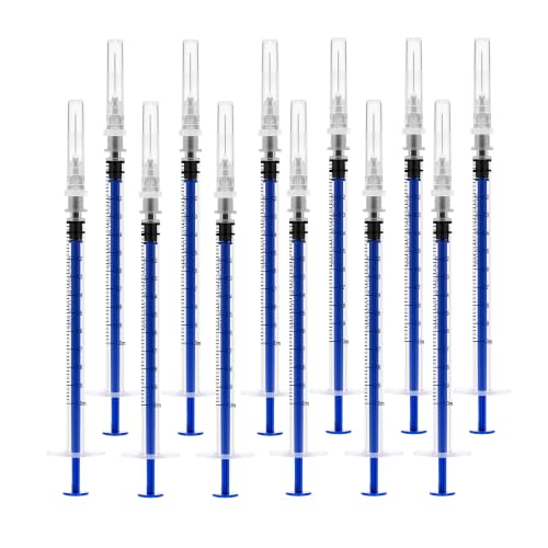 20 Pack 1ml Syringes with 27 Gauge 1/2 inch, Sterile Luer Slip Lab Syringes for Scientific Measuring and Refilling, Individual Package - color: 20 Pack, size: 1ml 27Ga 1/2"(Luer Slip)