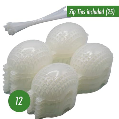 Air Layering Propagation kit with Zip Ties | 12 Pack | 4 inches Wide x 5 inches Long | Plant Rooting Pods - Supports Aerial Roots Growth | Ventilated and Hinged Design | Made in USA