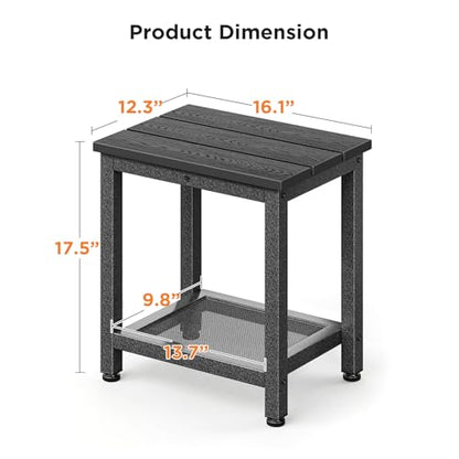 ODK Outdoor Double Side Table - color: Black
