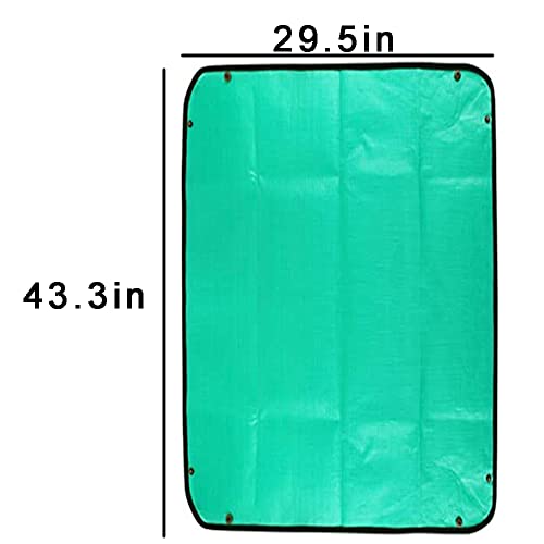 Plant Repotting Mat for Indoor Plants Potting Soil, 43" X 29" Large Plant Repotting Potting Tray, Portable Potting Mat Gardening Tray for House Plants Succulents, with 15 Pieces Pot Hole Mesh Pads