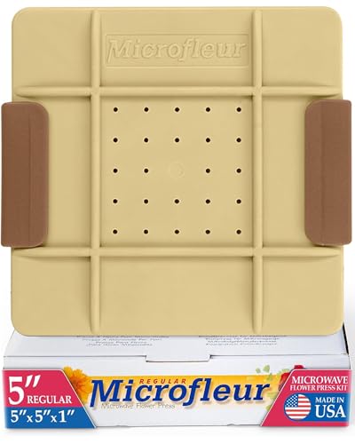 Microfleur Microwave Craft Flower Preservation Press Portable Kit, 5 inch - style: Modern