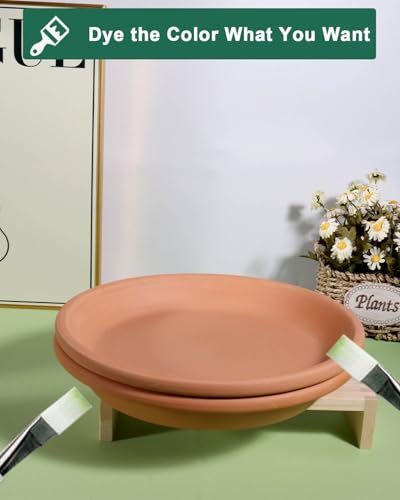 vensovo 11 Inch Terracotta Plant Saucer Pots Tray - 3 Pcs Round Planter Saucers for Indoor & Outdoor Plants, Large Clay Trays Perfect for 10,10.5,11 Inch Flower Pot | 3 pack large terracotta planter saucers for 11 and 11.5 inch flower pots, ideal for catc