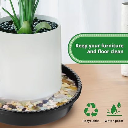 9 Pack of 5''& 7''& 9'' Plant Saucer Drip Trays, Plant Tray for Pots | Plastic Plant Saucer, Made of Thicker & Stronger Plastic with Large Capacity Design Black（5 Inch x3+7 Inch x 3+9 Inch x 3） - color: Black, size: 5" 7" 9" Mix