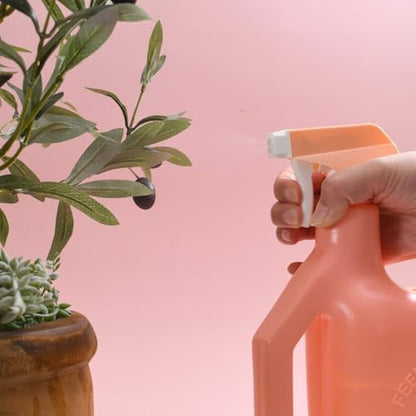 PETAL & FLOW Spray Sprinkler 2-in-1 Watering Can & Plant Mister Spray Bottle for Indoor & Outdoor Plants, 0.4 Gal (1.6L)(Apricot Pink) - color: Apricot Pink
