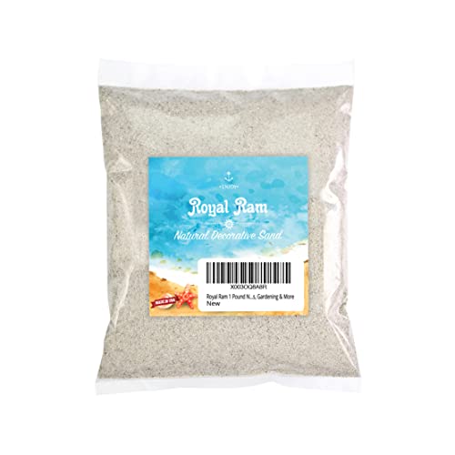 Royal Ram 1 Pound Natural Decorative Real Sand - for Interior Decor, Vase Filler, Sand Crafts, Aquariums, Terrariums, Gardening & More - color: Natural (1lb)