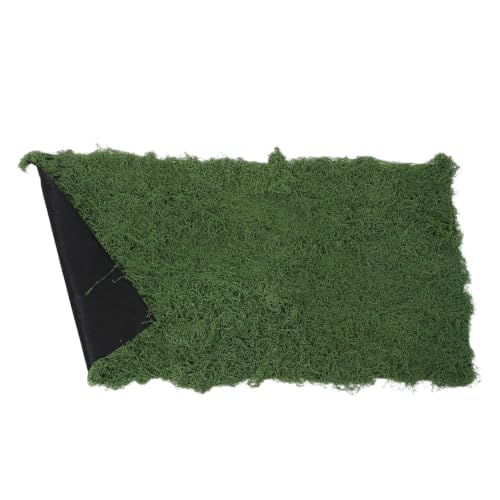 LIOOBO Fake Moss Mat: 39. 4" X 19. 7" Artificial Moss Rug, Faux Grass Mat for DIY Micro-Landscape Forest, Fairy Garden, Wedding Table Runner Decor - color: Dark Green 19.7" X 39"