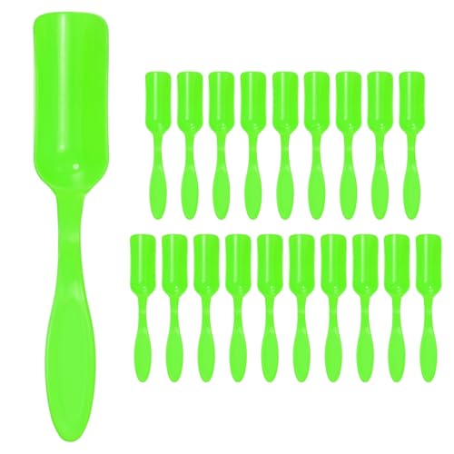 M METERXITY 20-Pack Mini Gardening Shovel Spoons, Plastic Garden Soil Scoops for Cultivation Digging Transplanting/Flower Planting/Plant Succulent, Colorful Small Gardening Tools [Green] - color: Green