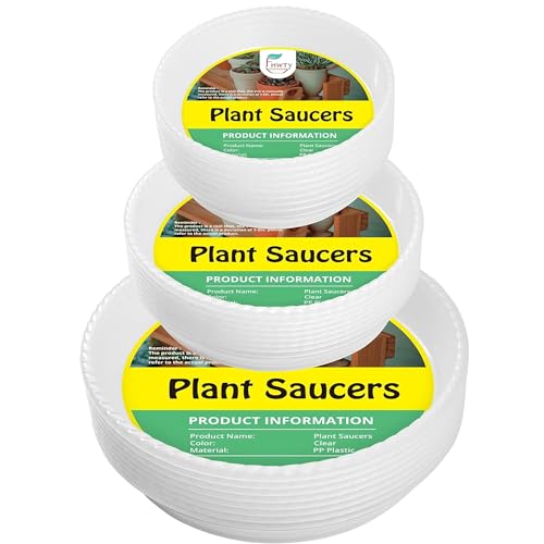 9 Pack of 5''& 7''& 9'' Clear Plant Saucer Drip Trays, Plant Tray for Pots & Plastic Plant Saucer,Made of Thicker & Stronger Plastic with Large Capacity Design （5 Inch x3+7 Inch x 3+9 Inch x 3） - color: Clear, size: 5" 7" 9" Mix