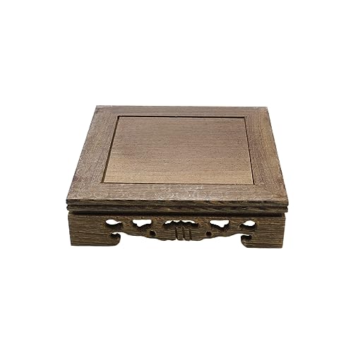 Furniture Wooden Display Stand Base, 4.84" Inner Diameter - size: Square; 5.5" x 5.5"