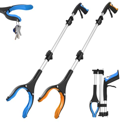 36 Inch Foldable Grabber Reacher Tool, 2 Pack for Seniors - size: 36-Inch (Pack of 2)