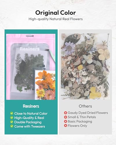 Dried Flowers, Resiners 100Pcs Pressed Flowers for Craft Yellow Real Natural Dried Flowers Dry Leaves Kit for DIY Making Crafts Resin Soap Candle Scrapbook Supplies Card Making Jewelry - color: Yellow 100pcs