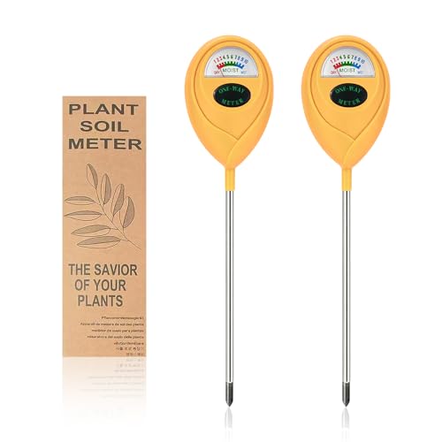 2 Pcs Green Soil Moisture Meter, Plant Water Meter, Moisture Meter for Plants, Soil MoistureTester, Soil Water Gauge for Plants, Plant Moisture Monitor No Battery Needed (Orange+Orange) - color: ORANGE+ORANGE