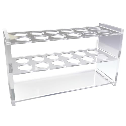 Driak Acrylic Clear Test Tube 12 Sockets Centrifuge Tube Rack Holder for 10ML Test Tubes - style: Two Layers(10ML)