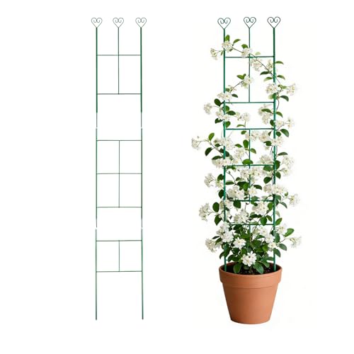46 inch Plant Trellis for Climbing Plants, Metal Garden Trellis for Potted Houseplants Indoor & Outdoor, Rustproof Plant Support for Ivy Pothos Monstera Hoya Flower Vine, 1Pcs, Green - color: Green