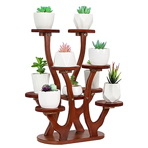 Jotsport 9 Pots Mini Succulent Stand Windowsill Small Plant Stand