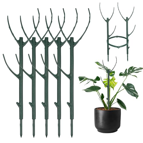 5 Pack Monstera Plants Support Stackable Plant Support Stakes