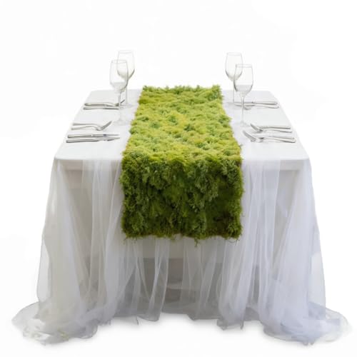 Fake Moss for Crafts 39.37" x 78.74" Artificial Moss for Indoor Plants Decorating Dark Green Faux Grass for Planters Crafts DIY Table Centerpieces Fairy Garden Floral Wedding 100 x 200cm - color: Light Green, size: 39.37 x 78.74 inch - Light Green