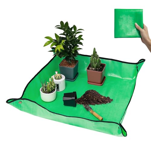 Repotting Mat for Potting Soil Mess Control, 26.8" Plant Garden Mat | Waterproof Plant Potting Mat, Succulent Orchid Potting Tray for Plant Pots, Gardening Gifts Bonsai Tools - size: Small 26.8" x 26.8"