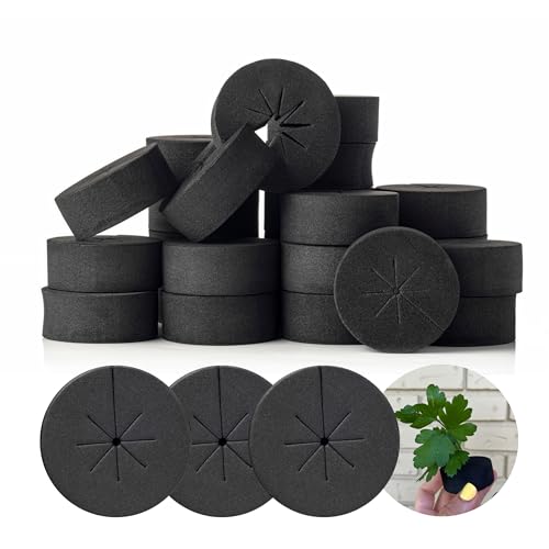 XCEL Cloning Collars 2 Inch (200 – Pack), Premium Rubber Foam Plant Cloner that Fits Net Cups 2 Inch Hydroponic and All Cloning Machines (Black) - color: Black