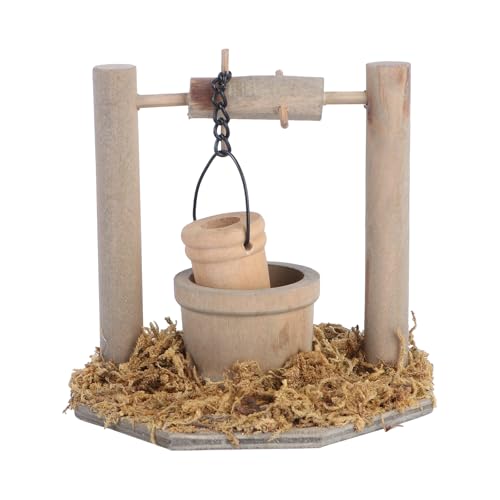 Toyvian Mini Garden Well 3.14In Outdoor Dollhouse Accessory Miniature Water Well for DIY Micro Landscape Decor and Dollhouse Outdoor Country Wells