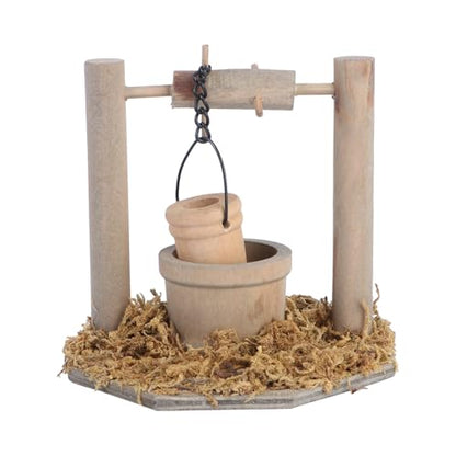 Toyvian Mini Garden Well 3.14In Outdoor Dollhouse Accessory Miniature Water Well for DIY Micro Landscape Decor and Dollhouse Outdoor Country Wells