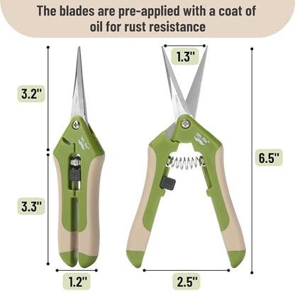 Mr. Pen- Gardening Scissors, 6.5 Inch, Green - style: Light Green