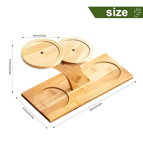 Bamboo Plant Stand, 3 Tier Window Sill Plant Shelf, Desktop Small Indoor Plant Stand, Bamboo Table Top Plant Shelf for Succulent Herb, Perfect for Window Sill, Living Room, Home Office, Patio Balcony Decor & Gift