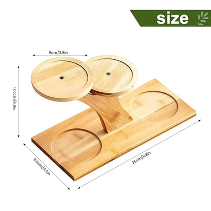 Bamboo Plant Stand, 3 Tier Window Sill Plant Shelf, Desktop Small Indoor Plant Stand, Bamboo Table Top Plant Shelf for Succulent Herb, Perfect for Window Sill, Living Room, Home Office, Patio Balcony Decor & Gift