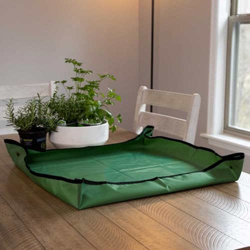29.13" x 29.13" Plant Repotting Mat – Waterproof Foldable Potting Mat for Indoor Gardening, Easy Clean, Soil Catcher for Repotting or Seed Starting