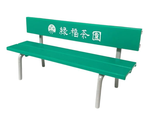 Miniature 1/12 Scaleb Green Bench for Dollhouse Furniture, Realistic Mini Chair for Diorama, Room Box Decor, Collectible Mini Furniture for Display and Crafts