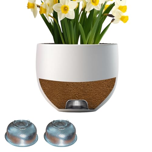 Inner Plant Pots Drainage Mesh,Anti-Clog Aeration Grid for Large XL Planter Pots,3D Dense Hole，Excellent Airflow&Drainage to Prevent Root Rot,Stainless Steel, 2 Sets(Pots not Included). - size: Large