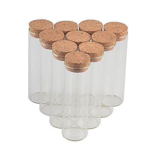 30x120mm 60ml Glass Bottles Vials Jars Test Tube With Cork Stopper Empty Glass Transparent Clear Bottles 12pcs (12, 60ml-30x120mm) - size: 60ml-30x120mm
